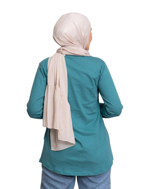Green Olive Printed Long - Sleeve Design 3 - Khotwh